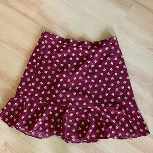 Banana republic Floral Burgundy Skirt